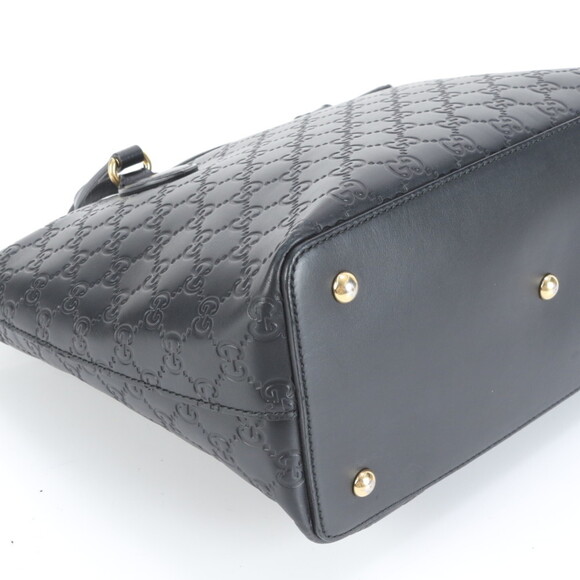 Gucci Guccissima 428226 Leather Handbag Tote Black Brand Women's - Picture 4 of 9